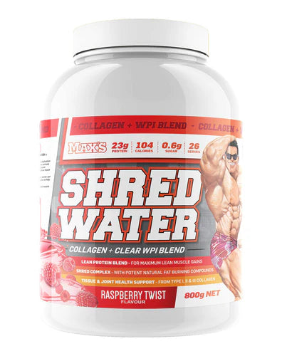 Max's Shred Water Collagen + Clear WPI Blend