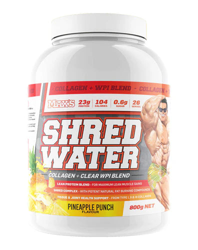 Max's Shred Water Collagen + Clear WPI Blend