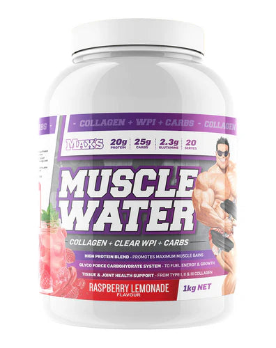 Max's Muscle Water Collagen + Clear WPI + Carbs