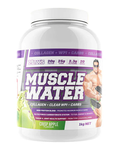 Max's Muscle Water Collagen + Clear WPI + Carbs
