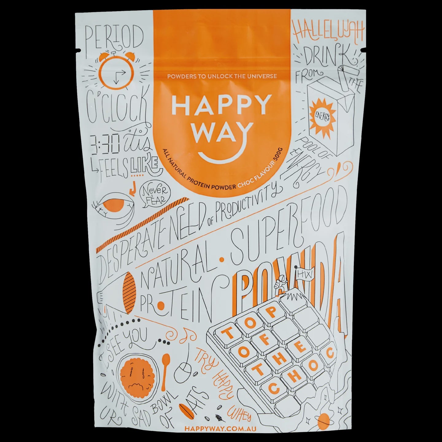 HAPPY WAY Choc Whey Protein Powder