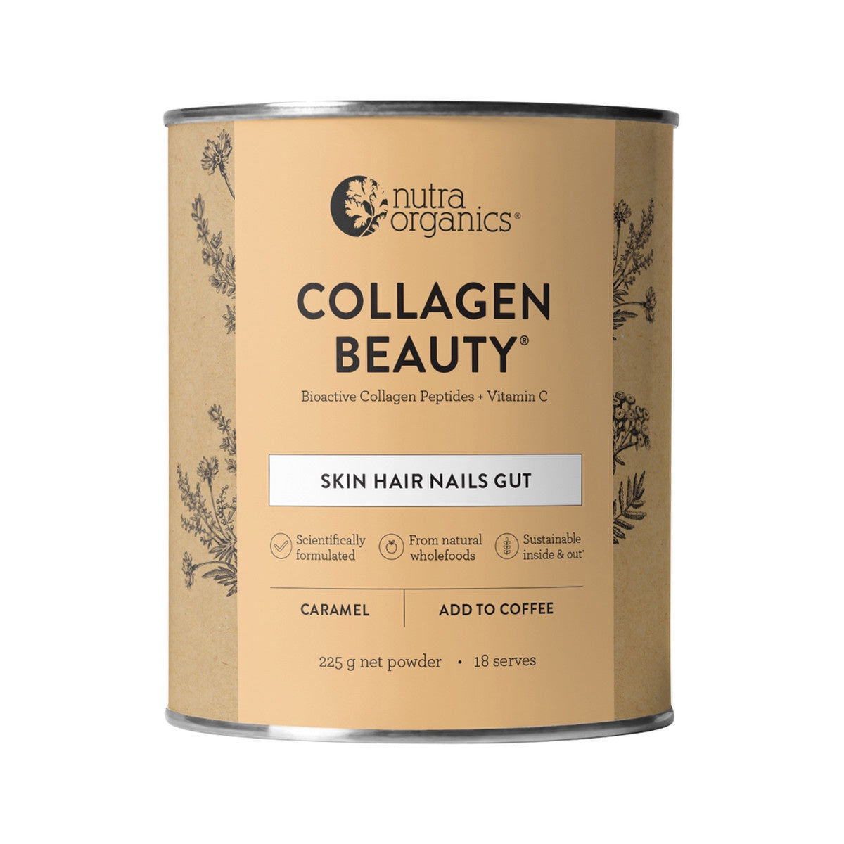 Nutra Organics Collagen Beauty (For Coffee) with Bioactive Collagen Peptides + Vitamin C