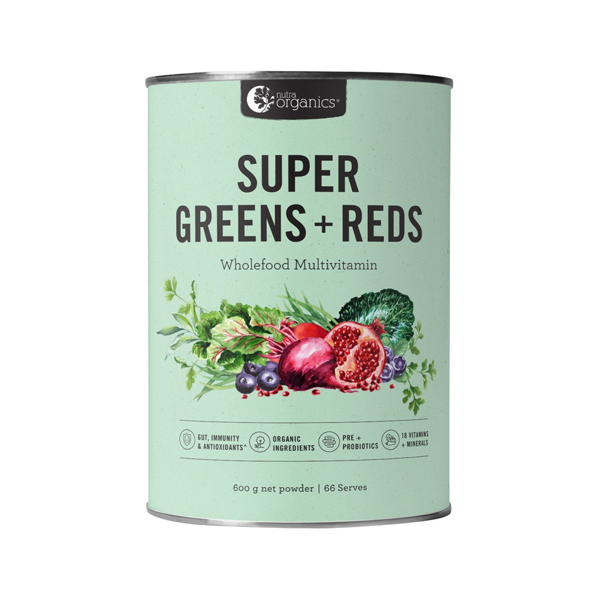 Nutra Organics Organic Super Greens + Reds