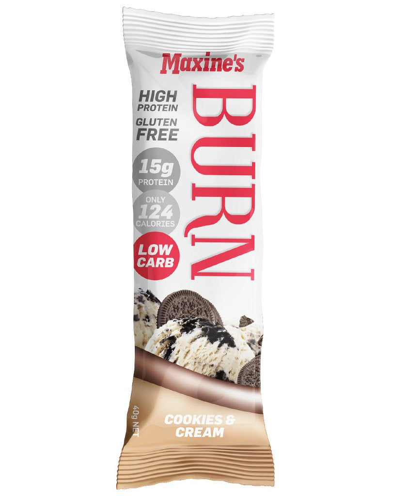 MAXINES BURN BAR 40G COOKIES & CREAM